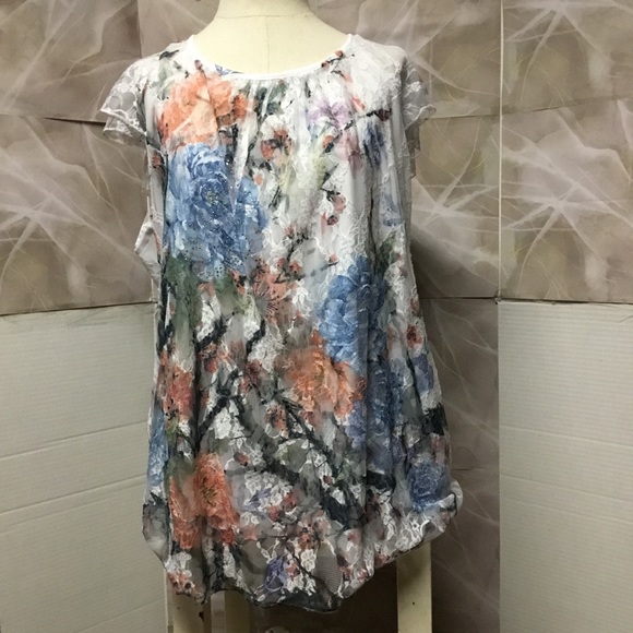 Brittany Black Tops - Brittany Black White Lace Blouse